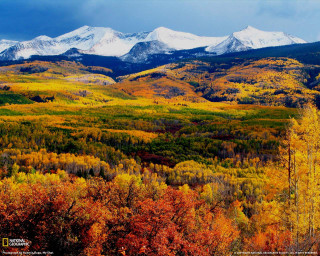 Mountain range snow capped autumn 2 - charles ragland bunnell free wallpaper