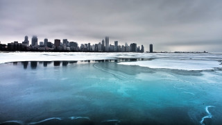 Frozen lake city skyline winter - frozen free wallpaper for desktop