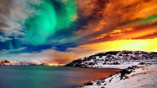 Beautiful sky green blue aurora - aurora free wallpaper