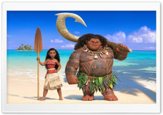 Cartoon man woman beach giant - creature free wallpaper
