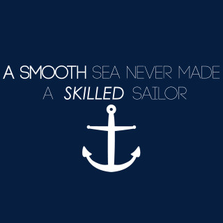 Smooth sea anchored quote stitch - free ship wallpaper for tablet