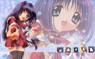 Girl red dress rose blue 2 - berry free wallpaper