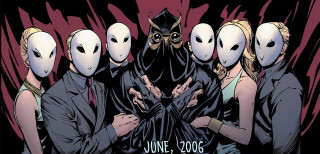 Masked people red background words - mask free wallpaper