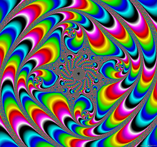 Psychedelic colorful glowing rainbow glowstick - psychedelic art free wallpaper for tablet