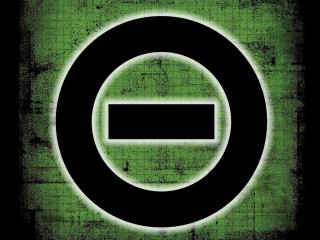 Green black sign black background - sign free wallpaper