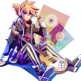 Sitting person guitar background image - cedric seaut keos masons free wallpaper for tablet