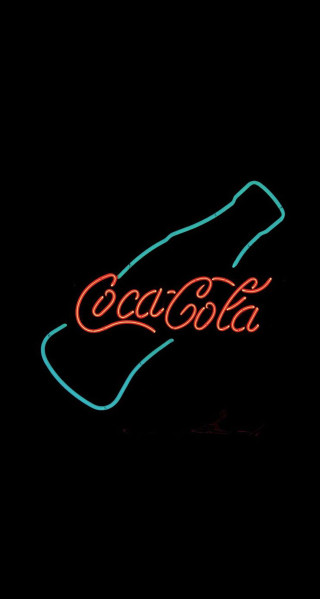 Neon sign coca cola building - a neon sign free wallpaper for mobile