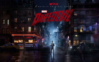Man standing city street daredevil - the title free wallpaper