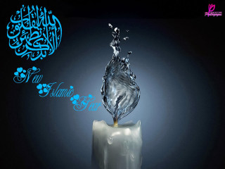 Candle water splash blue background - a water splash free wallpaper