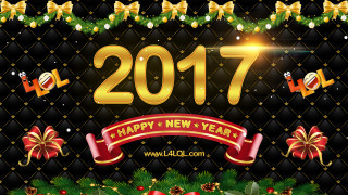 Happy new year greeting presents - decoration free wallpaper for desktop