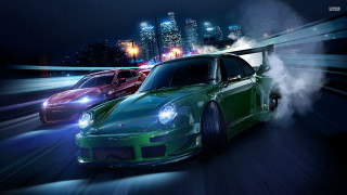 Cars night city smoke driving - city free wallpaper