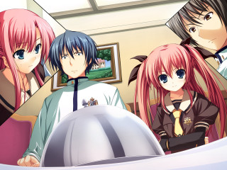 Anime girls group room table - a group of anime girls free wallpaper for desktop