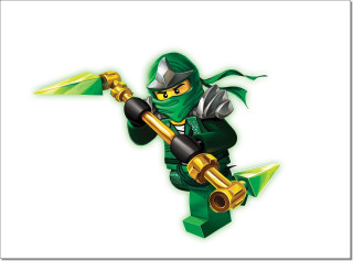 Lego ninja green yellow weapon - arrow free wallpaper for desktop