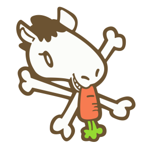 Cartoon giraffe holding carrot bone - eiichiro oda free wallpaper