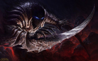 Demonic creature large knife mouth - a demonic looking creature free wallpaper
