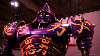Purple orange robot statue asian - leg free wallpaper
