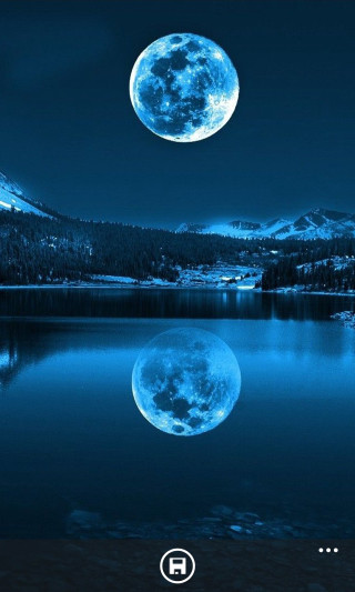 Full moon lake mountains night 2 - full moon free wallpaper for mobile