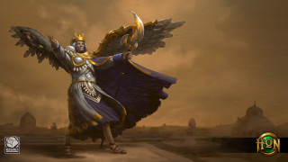 Man costume wings crown sword - his head and a sword free wallpaper