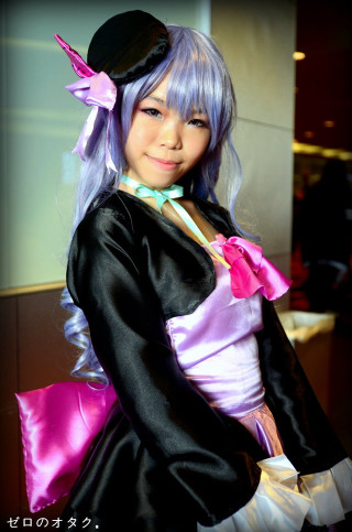 Purple hair black hat cosplay - cosplay free wallpaper for mobile