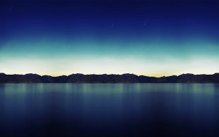 Large body of water mountains 2 - free sky wallpaper for desktop