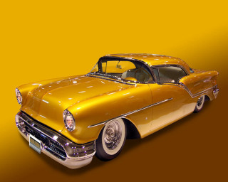 Yellow car brown background kodachrome - a yellow car free wallpaper