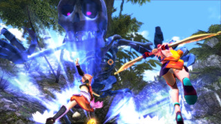 Animated characters video game scene - action pose free wallpaper