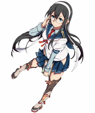 Aguri uchida schooluniform posing glasses - her leg free wallpaper for mobile