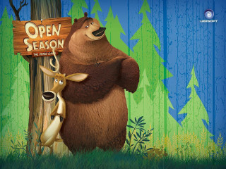 Bear deer open season forest - a sign free wallpaper
