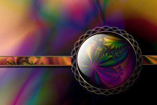 Colorful abstract background circular object 2 - a gold border free wallpaper