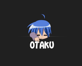 Anime bluehair otaku chibi izumikonata - dom qwek free wallpaper