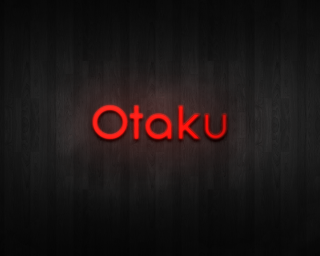 Red neon otaku anime wooden - a red neon sign free wallpaper