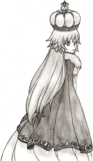 Princess crown dress drawing image - inspired free wallpaper