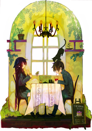 Couple table cat window sill - the window sill free wallpaper for mobile