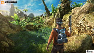 Man gun jungle rocks plants - rock free wallpaper