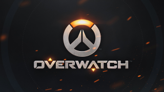 Overwatch logo black background yellow - glowing free wallpaper for desktop