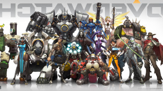 Overwatch characters group white background - a group of characters free wallpaper