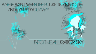 Blue white bird drawing quote - a quote below free wallpaper