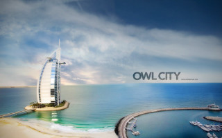 Tall building ocean sky beach - adobe photoshop free wallpaper