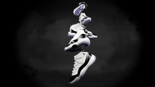 Flying shoes shoe on top - complex free wallpaper