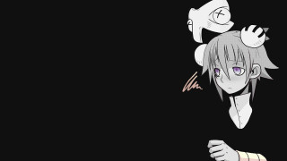 Anime couple purple eyes hair - a black face free wallpaper