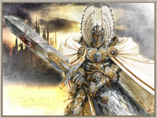 Knight sword castle painting artwork - a sword and a sword blade free wallpaper