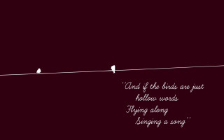 Birds on wire with quote - a wire free wallpaper