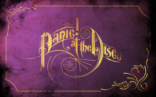 Purple gold gothic panic at - a gold frame free wallpaper