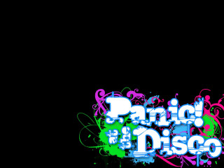 Panic is disco black background - a colorful text free wallpaper