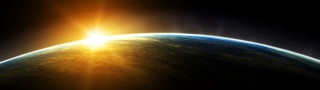 Sun earth space sunrise light - a yellow light free wallpaper