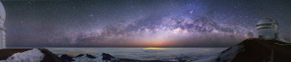 Telescope mountain stars bright light - a bright light in the distance free wallpaper