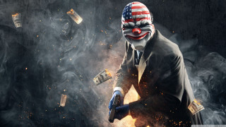 Man suit mask gun money 3 - smoke and smoke free wallpaper