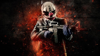 Man mask gun fire background - 4 k hd wallpaper free wallpaper