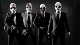 Masked men suits holding guns - mask free wallpaper for desktop