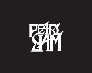 Black white logo pearl jam - a white font free wallpaper